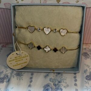 Set of 2 adjustable bracelets